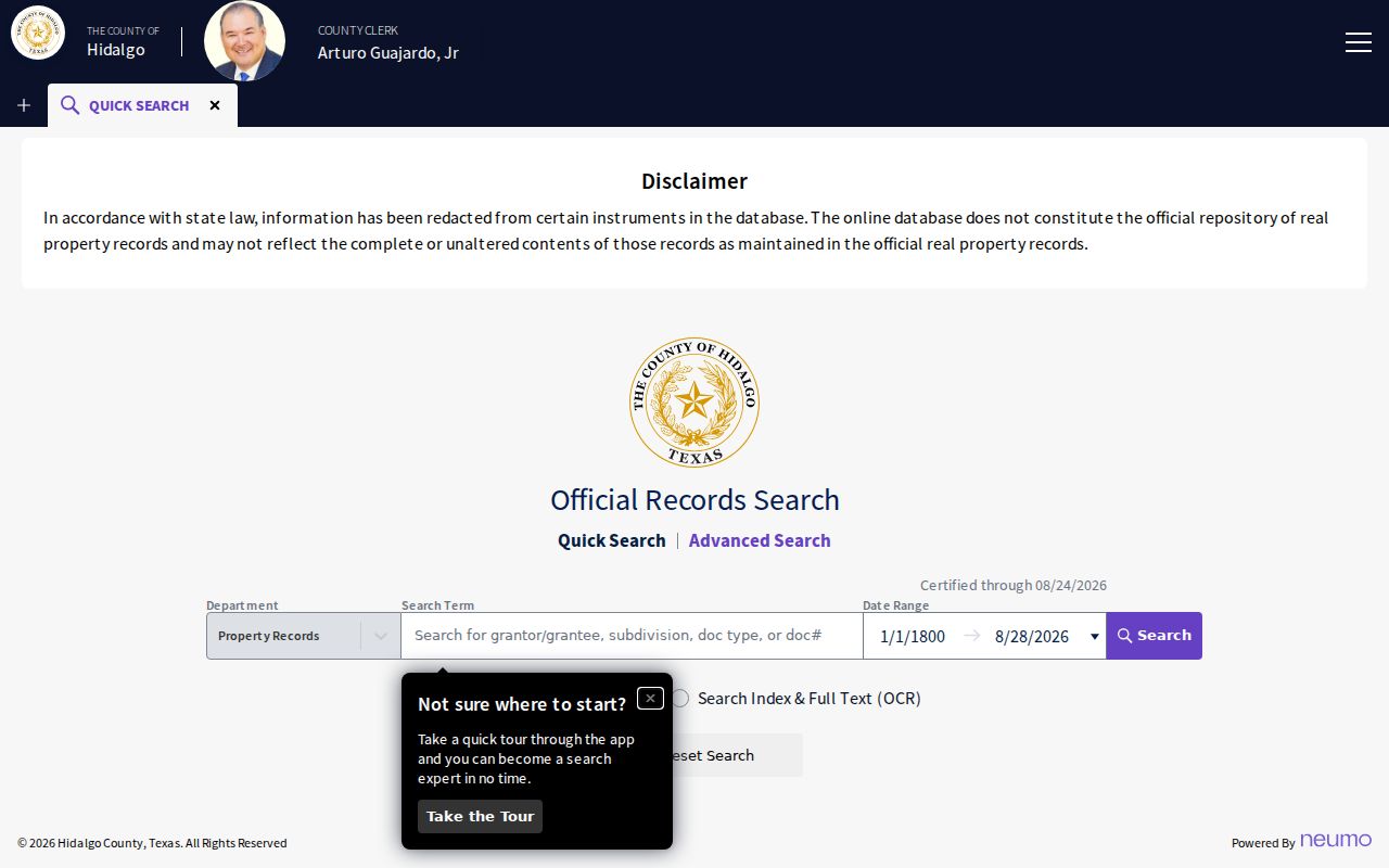 San Juan residents directory Hidalgo County Official Records Search