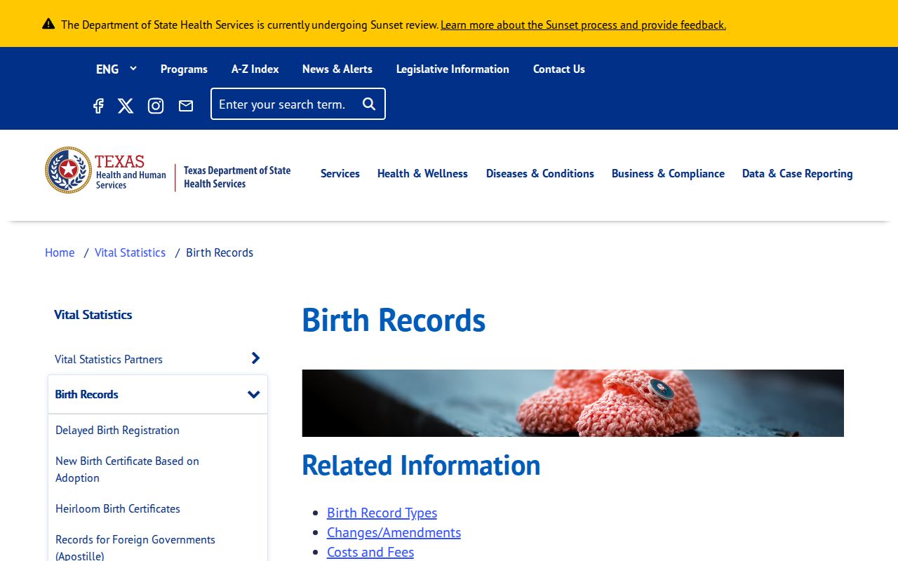 San Juan residents directory Texas birth record application route